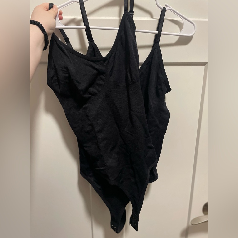 2 Black Thong Style heyshape Shapewear Bodysuits